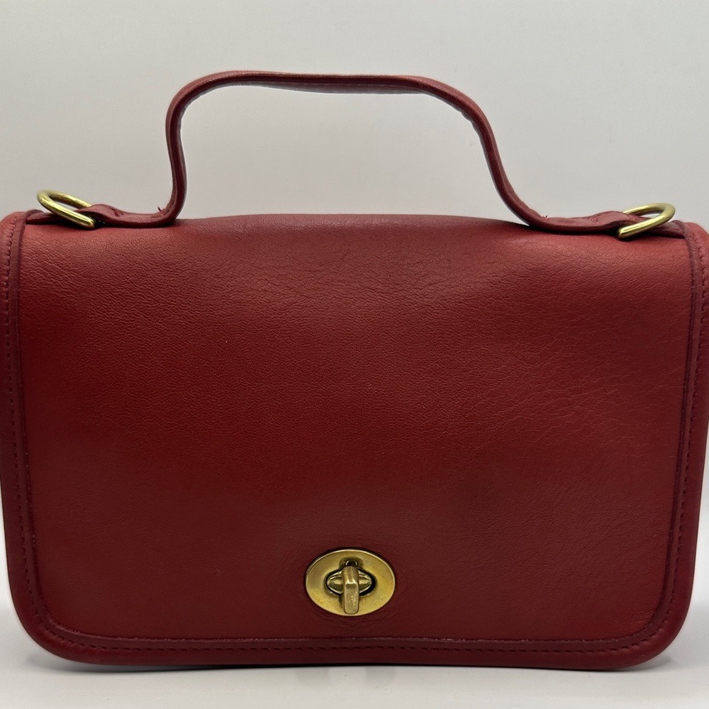 Coach Casino Leather Crossbody Bag, Red 9924 - Picture 2 of 12
